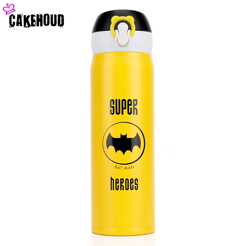 CAKEHOUD 500 мл StainlessSteel InsulationThermos QualityTravel бутылка для кофе Спортивная воды кнопка