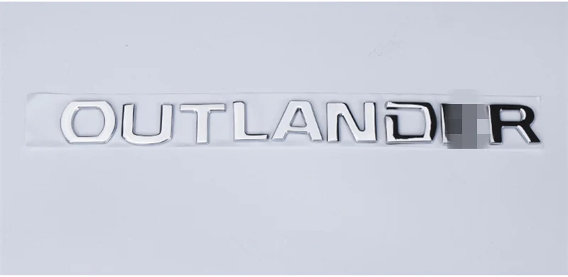Тонкая накладка из нержавеющей стали для автомобиля Outlander, автомобильные аксессуары с 3D буквами, наклейка для автомобиля, 3d наклейка для Mitsubishi Outlander
