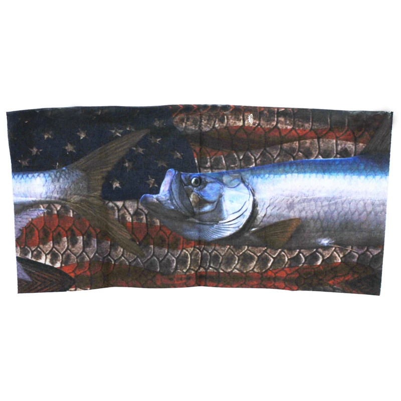Бесшовные головные уборы 5 шт./лот банданы с рисунком рыбы уличные велосипедные