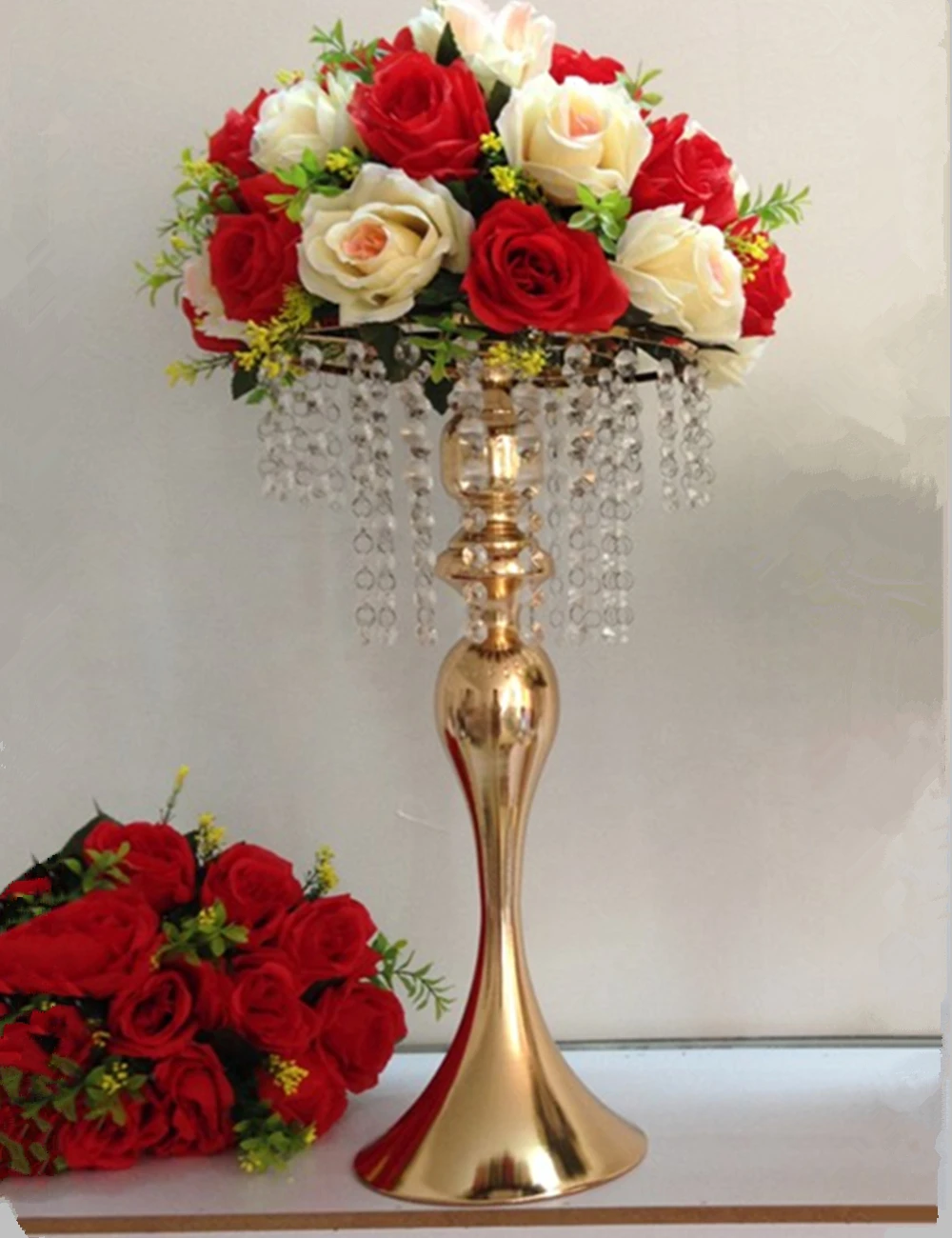 Новое поступление золотой и серебряный Свадебный Хрустальный Настольный