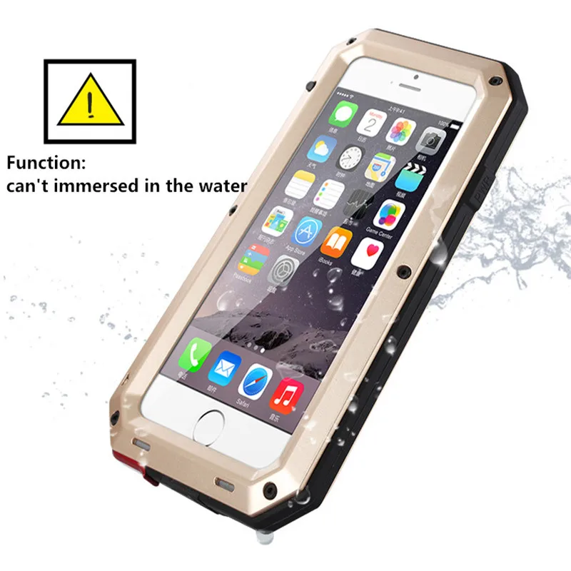 Противоударный алюминиевый металлический чехол для iphone 8X7plus противоударные