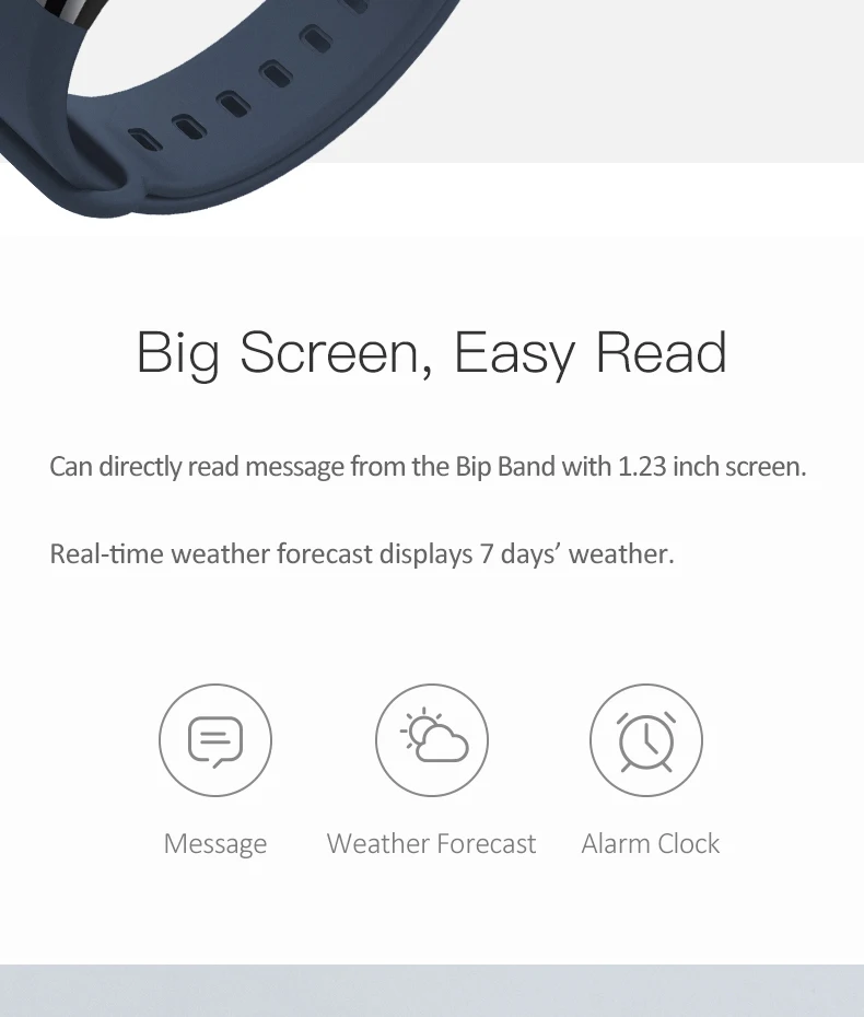 Оригинальные смарт-браслеты Xiaomi Amazfit MiDong, 1,23 дюймов, ips экран, монитор сердечного ритма, фитнес-трекер, водонепроницаемый, 50 м, для плавания