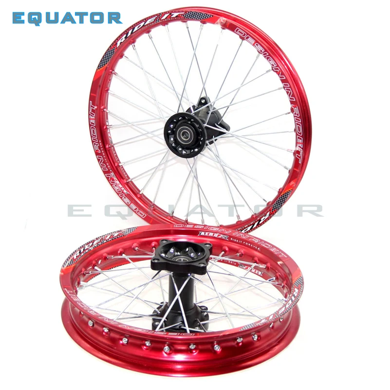red 12mm or 15mm Front 1.40-14&quot inch Rear 1.85-14&quot aluminium Alloy Wheel Rim For 160cc 150CC Dirt Pit bike 14 wheel |