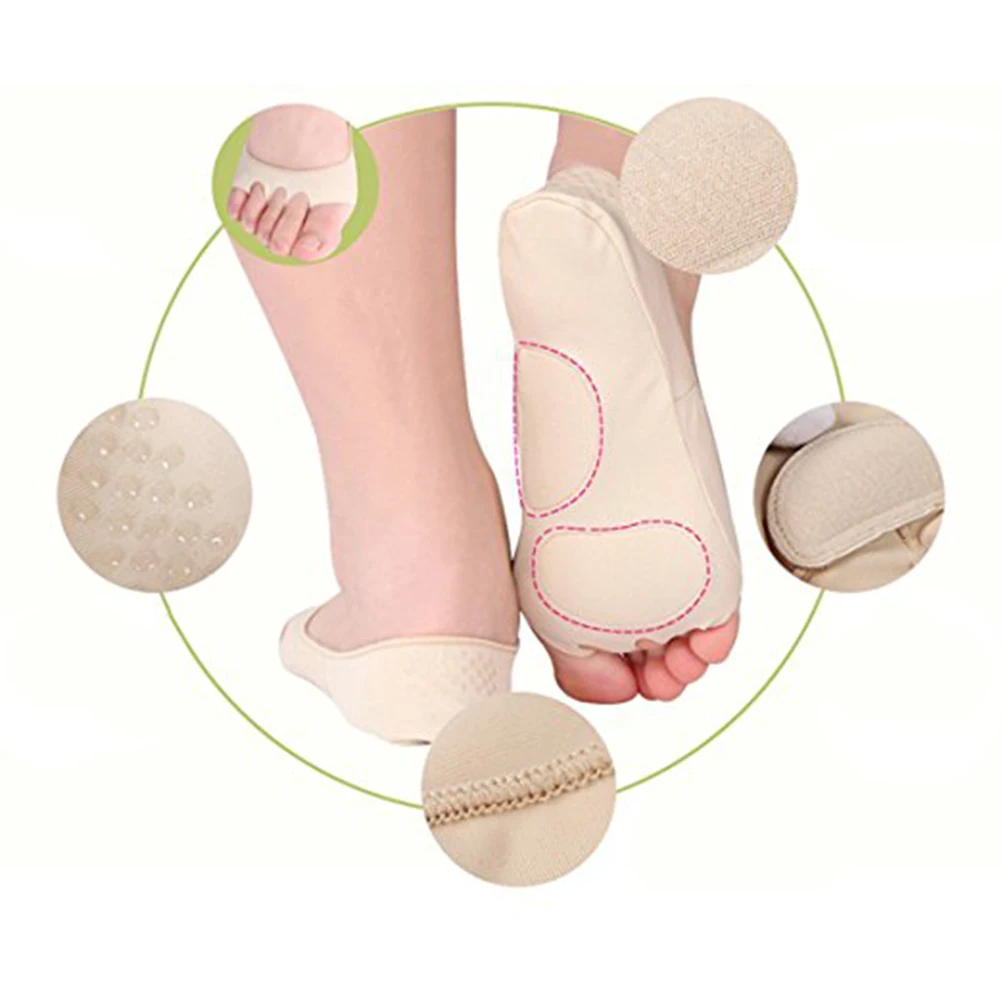 Не показывает носок без пальцев с низким вырезом Нескользящие невидимые носки