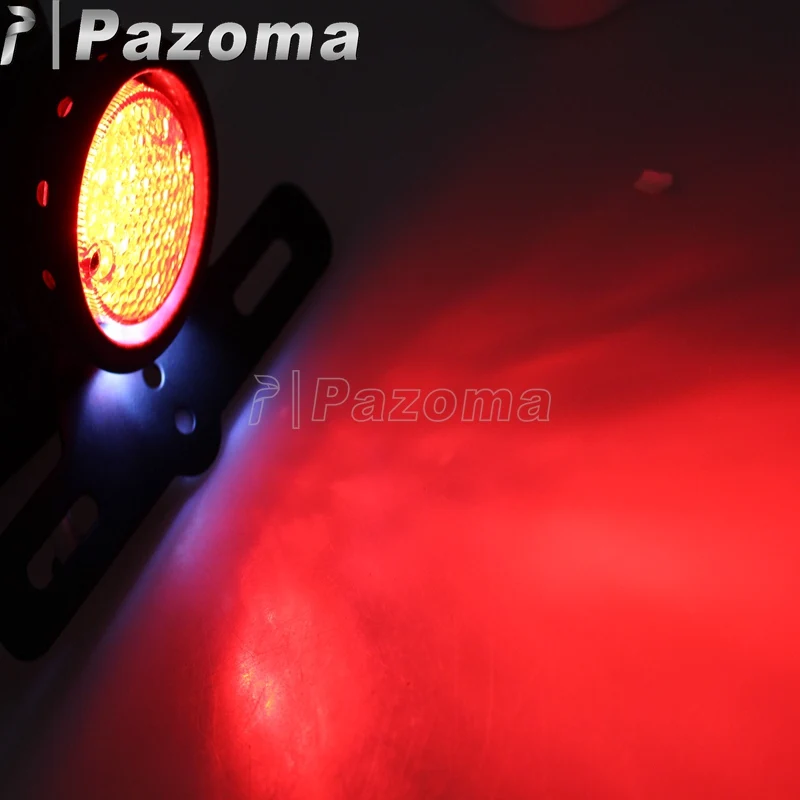 Латунный задний светильник Кронштейн номерного знака для мотоциклов задний стоп-сигнал для Harley Davidson Choppers