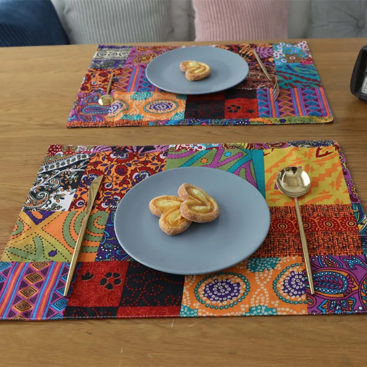 Американская Богемская кухонная салфетка-подставка, аксессуары, хлопок, лен, ткань, коврик, коврик для обеденного стола