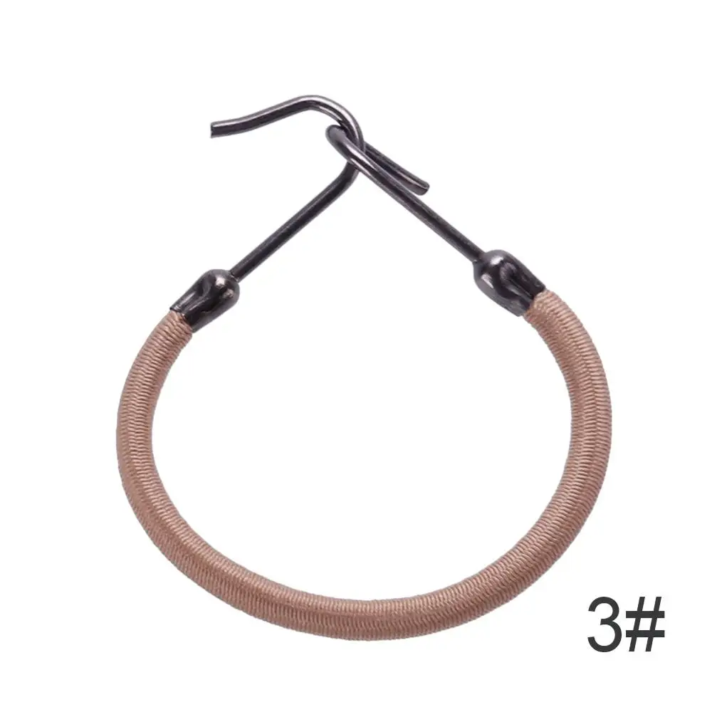 5pcs Beige 5 шт./лот новые упругие зажимы бантики, аксессуары для волос девочек резинки с завязками с крюком конский хвост держатель БАНДЖИ толстые волосы головные уборы#280672 - Цвет: 5pcs Beige