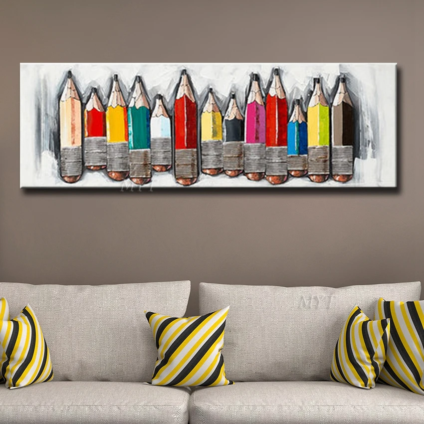 Много карандашей художественная картина 100% ручная работа абстрактная маслом на