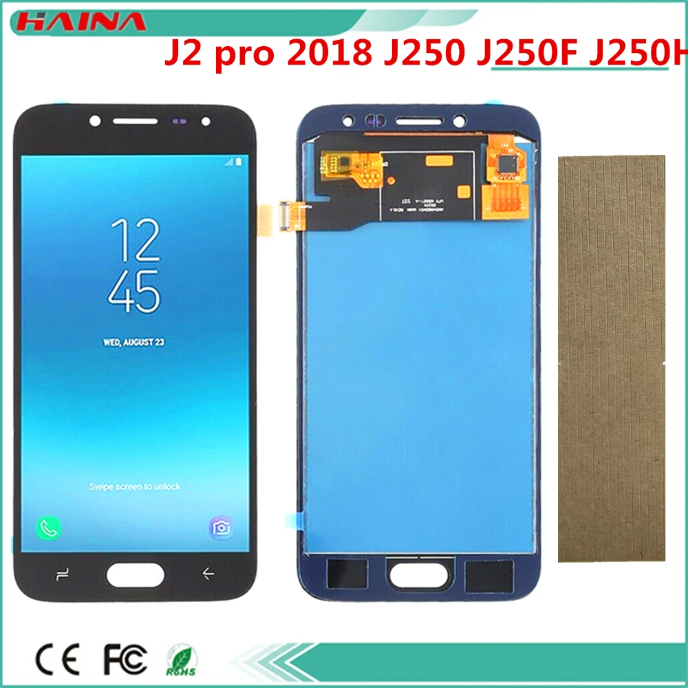 100% протестированный AMOLED lcd для SAMSUNG Galaxy J2 Pro 2018 J250 J250F J250DS дисплей кодирующий