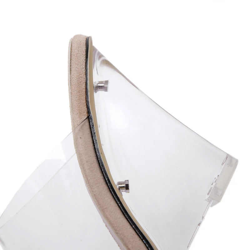 Женские летние прозрачные сандалии на танкетке Новая женская обувь из ПВХ