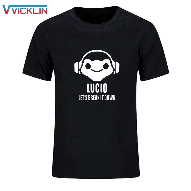 Горячая игра смотреть над DJ LUCIO мастерство логотип priting Gane вентиляторы футболка