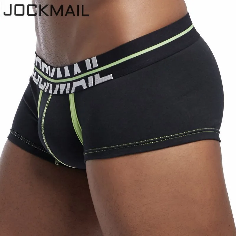 JOCKMAIL, сексуальное мужское нижнее белье, боксеры, хлопок, боксерские шорты, мужские боксеры, homme, Gay Cueca, боксеры, мужские трусы, u-образные выпуклые, с мешочком для пениса