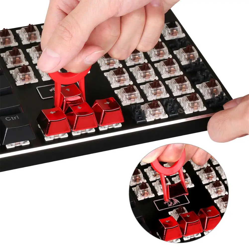 Redragon A103R 12 колпачки для ключей и съемник PBT двойной удар с подсветкой