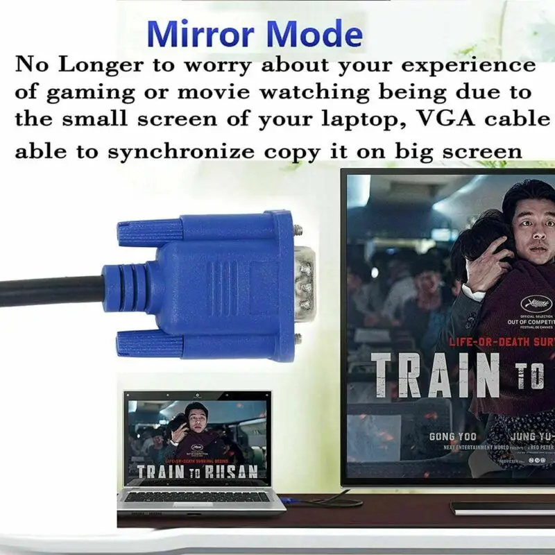 0 5 м VGA кабель Папа папа SVGA для монитора синяя вилка ПК компьютера|Компьютерные