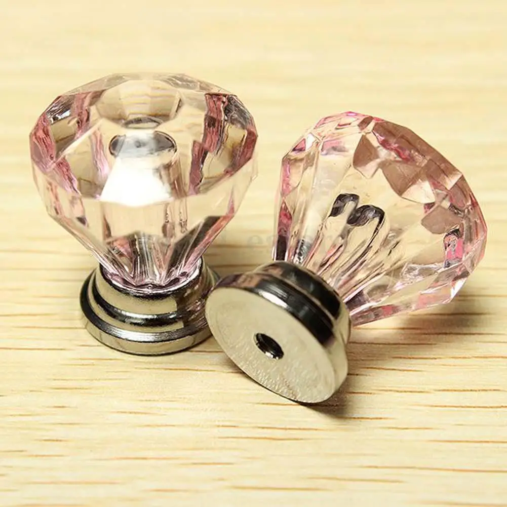 12X ручка для шкафа из хрустального стекла в форме розового бриллианта PML|glass cabinet