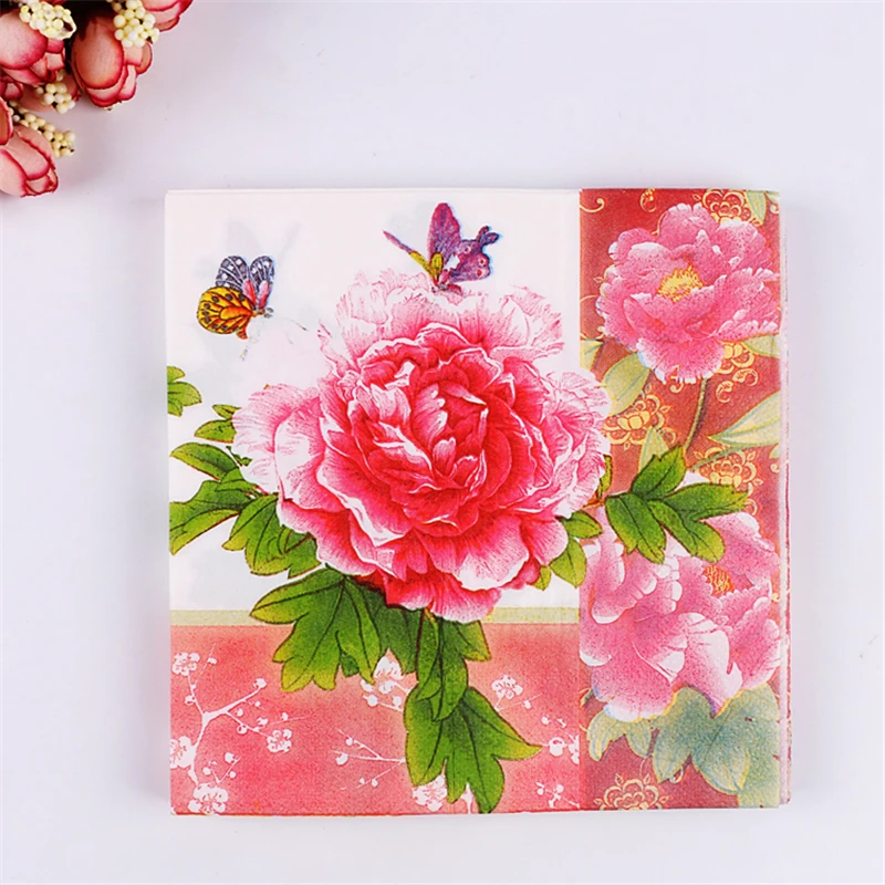 Распродажа дизайн декупаж стол бумажные салфетки носовые платки в винтажном