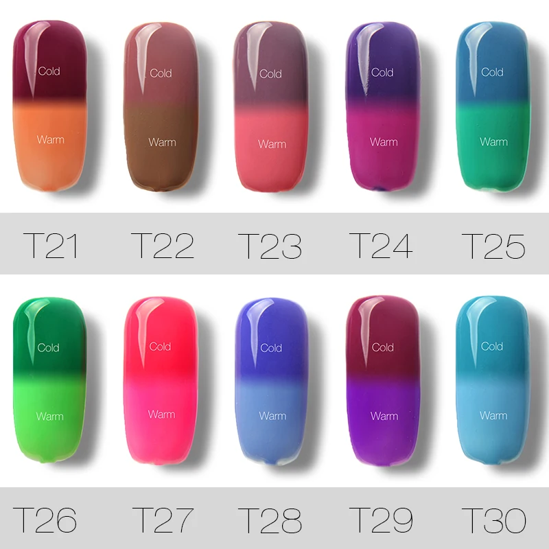 ROSALIND гель 1 S 7 пилка для ногтей Температура Изменение цвета T01 60 дизайн УФ