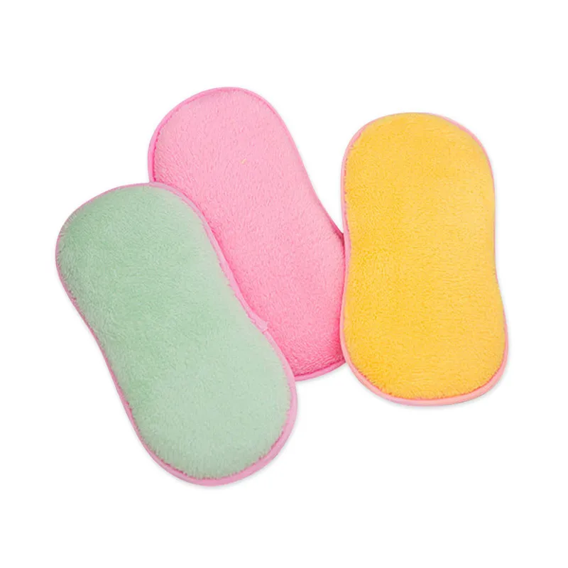 yellow x green xpink Кухонные салфетки из бамбукового волокна, двухсторонние антибактериальные салфетки для мытья посуды, полотенца, губки для мытья посуды - Цвет: yellow x green xpink
