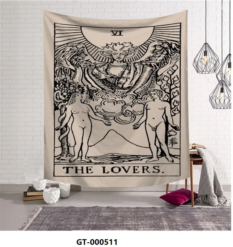 95x73 см черно-белые винтажные европейские настенные вешалки гобелен для