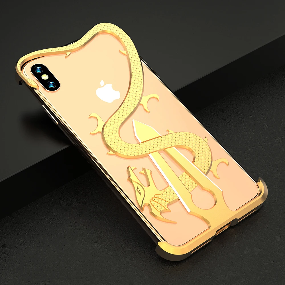 Для iPhone XS Max чехол Роскошный тонкий жесткий металлический алюминиевый сплав Броня защитный бампер чехол для телефона для iPhone XR X задняя крышка