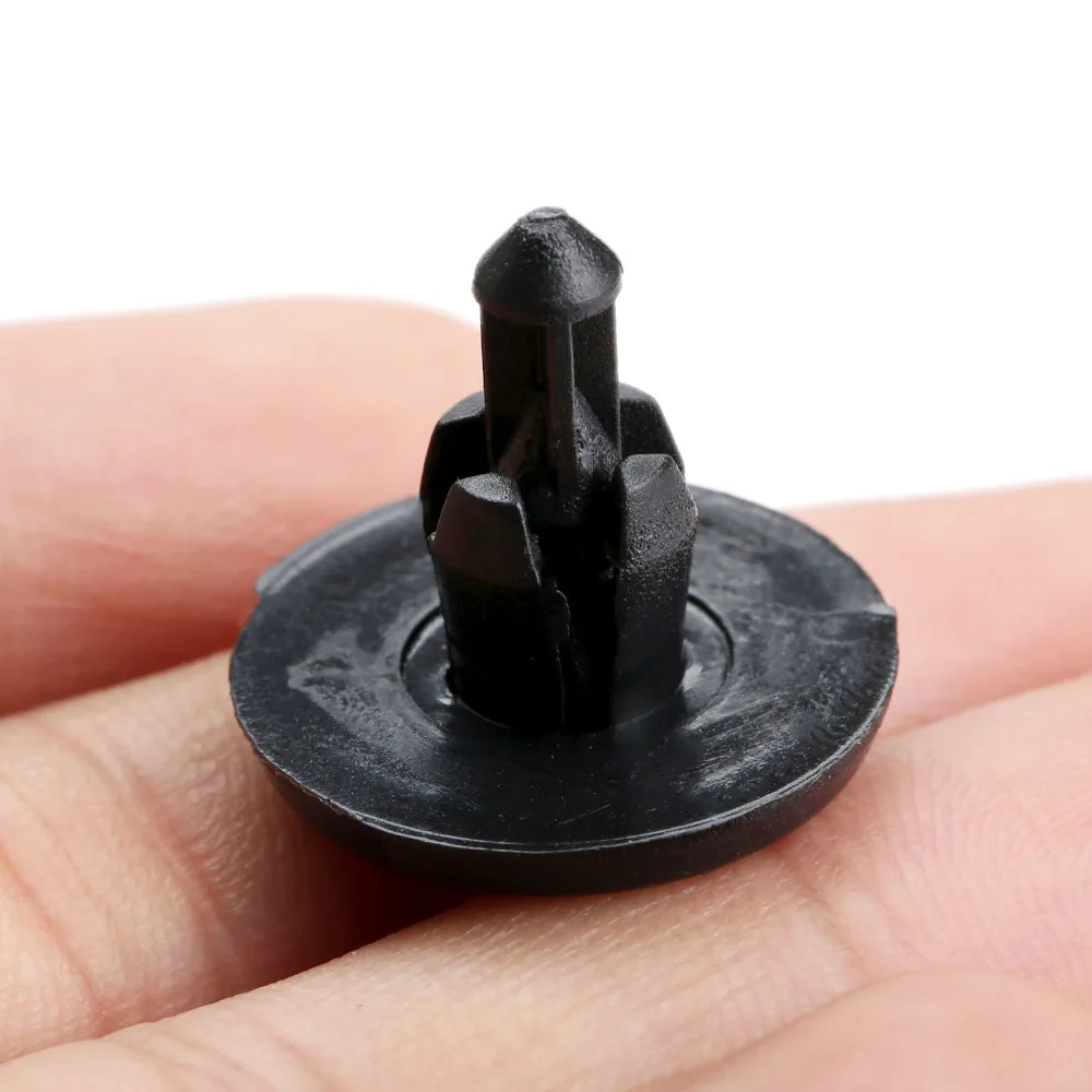 100Pc 7mm Hole Black Universal Car Styling Kits Auto Rivets Fender Bumper Pin Clips Trim Retainer Door Panel Fastener for Toyota |