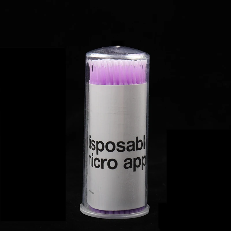 Light Purple 300 шт/партия Одноразовые индивидуальные Аппликаторы микрощетки в трубке тушь для ресниц палочки для макияжа Кисти для наращивания ресниц Инструменты - Handle Color: Light Purple