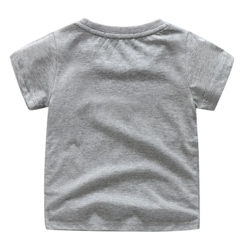 Детские белые футболки топы одежда для детей Забавный костюм с 3D принтом Pocoyo