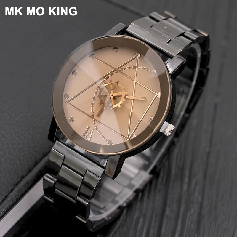 Модные Белые парные часы Корейская версия тренд стального ремня для влюбленных