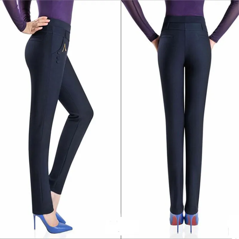 Женская одежда больших размеров 5xl женские брюки высокого качества с эластичным