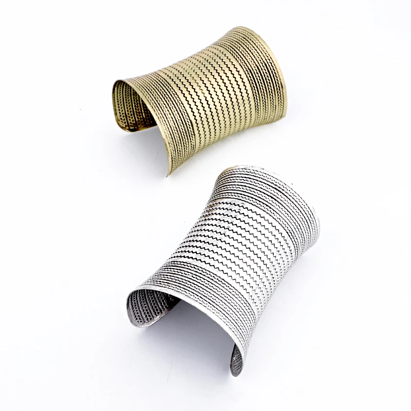 Женский широкий Браслет манжета Dayoff винтажный этнический браслет с резной