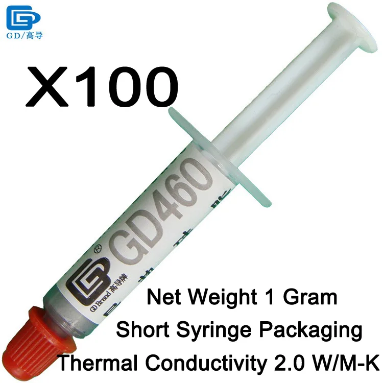 GD460-SSY1 100Pieces GD460 Термальность проводящая силиконовая смазка паста штукатурка силикон радиатор соединение серебряные CN100 MB05 ST20 SSY1 SY3 SY7 SY15 SY30 - Цвет лезвия: GD460-SSY1 100Pieces
