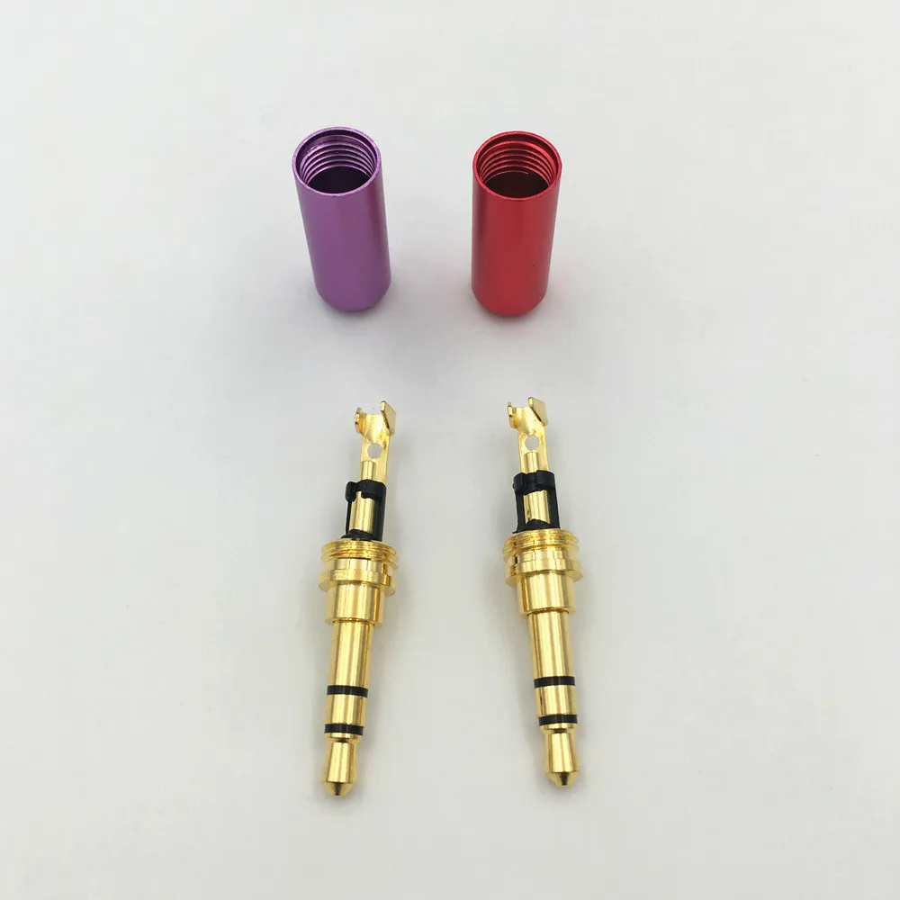 8 шт. алюминиевые 3 5 наушники с зажимом мм полюсный стерео штекер позолоченный