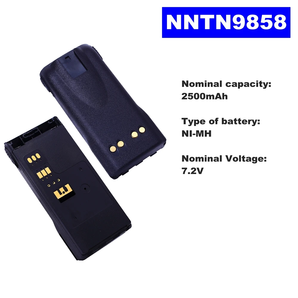 Hot 7.2V 2500mAh NI-MH Battery NNTN9858 For Motorola Walkie Talkie XTS2500 XTS1500 PR1500 Two Way Radio