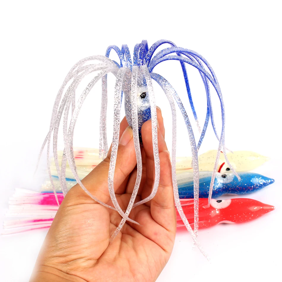 Anmuka 5 шт./лот мягкие рыболовные приманки в виде осьминога для джиггинга