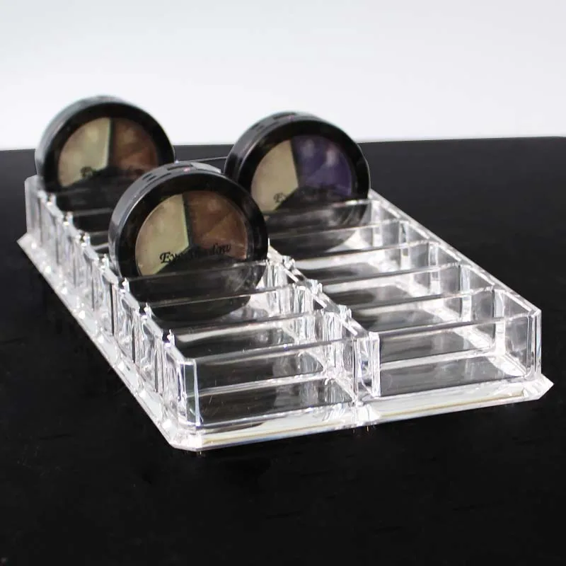 Прозрачная акриловая коробка для хранения с 16 слотами двухрядная витрина теней