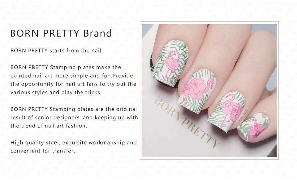 BORN PRETTY трафарет для ногтей прямоугольная нержавеющая сталь фраза символ буквы трафарет для дизайна ногтей