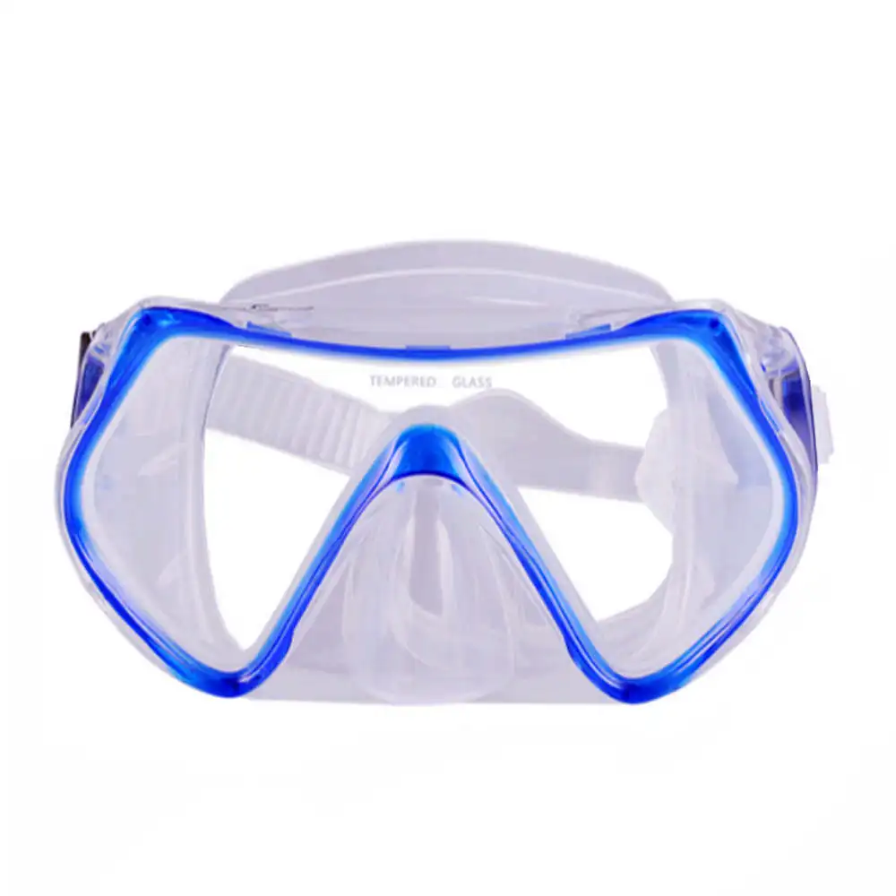 transparent blue YFXcreate, бренд, профессиональная маска Skuba для дайвинга, очки для широкого видения, оборудование для водных видов спорта, очки для подводного плавания 200-1000 - Цвет: transparent blue