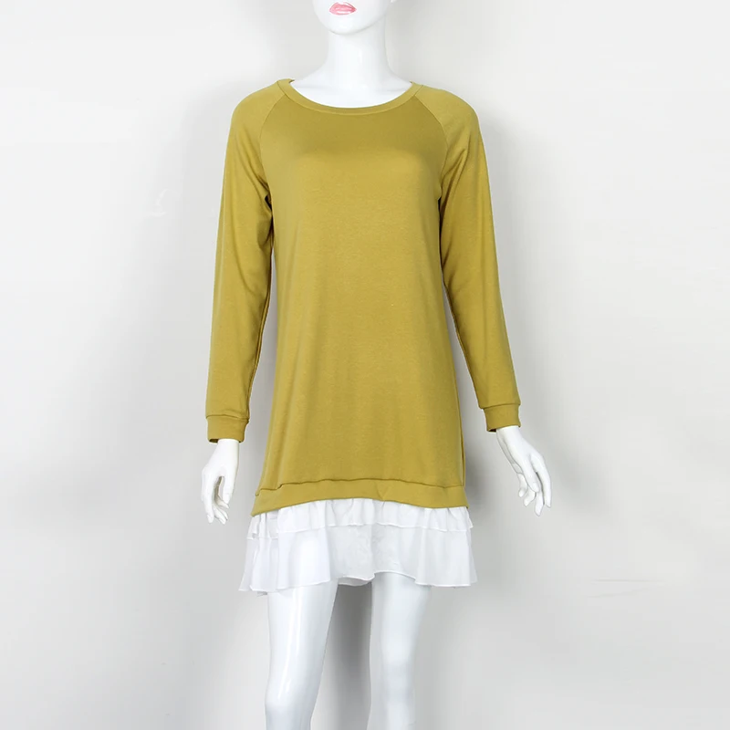 Складки Kawaii платье с длинным рукавом Платья для вечеринок Mujer халат модный