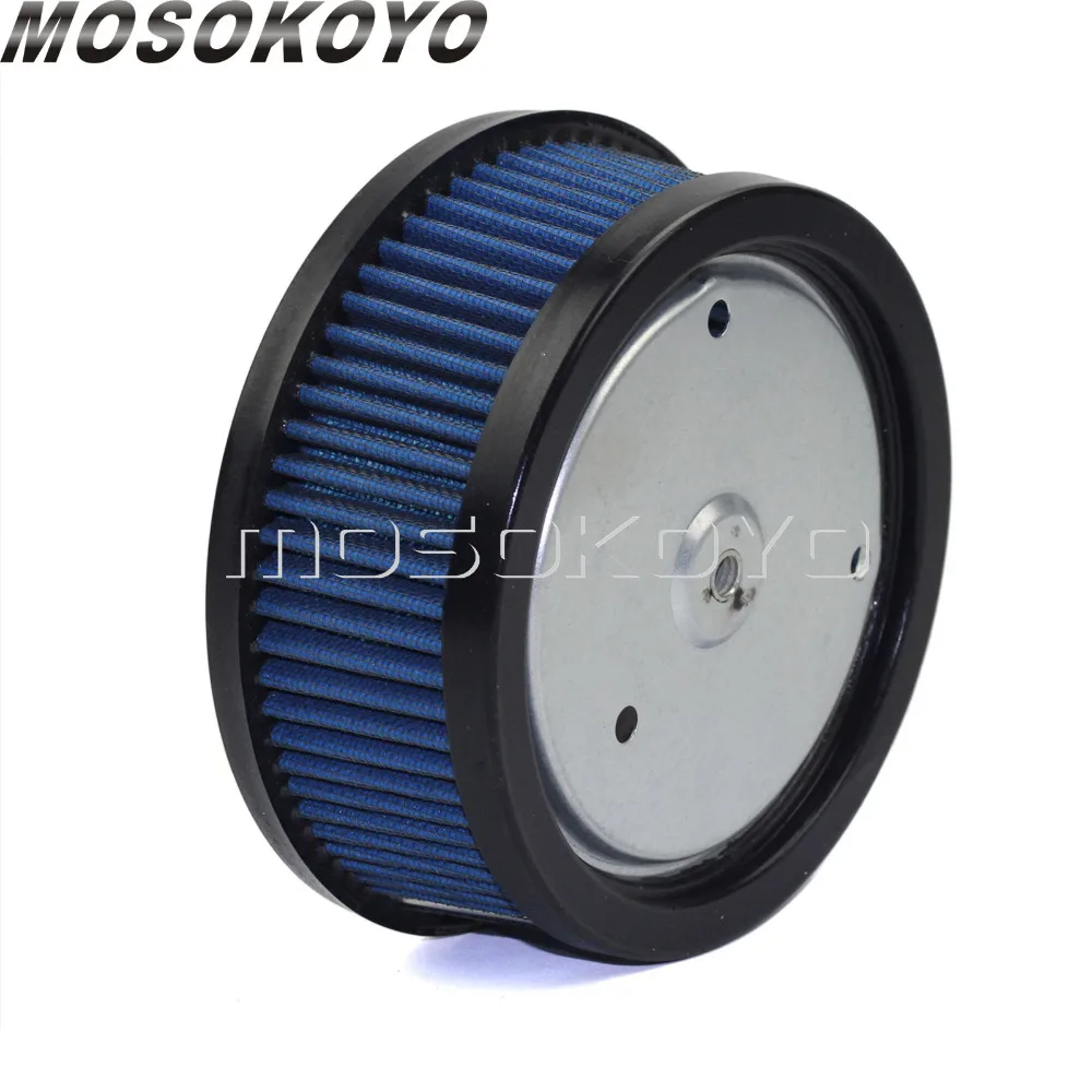 Синий воздушный фильтр для мотоцикла очиститель воздуха с высоким потоком Harley Tri