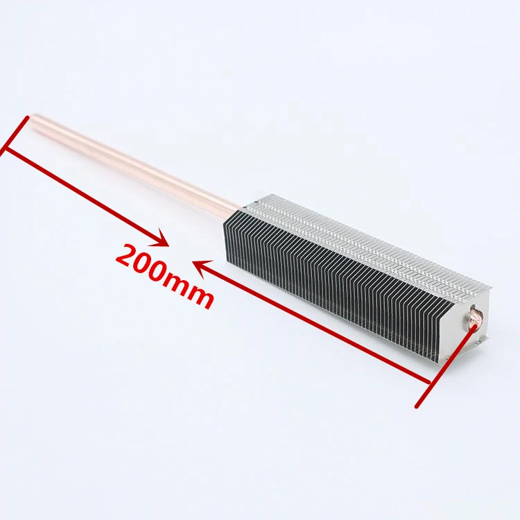 200mm DIY 150-200 мм настольный компьютер процессор GPU охлаждающий кулер теплоотвод медная тепловая трубка алюминиевый ребра радиатор, настройка длины - Цвет лезвия: 200mm