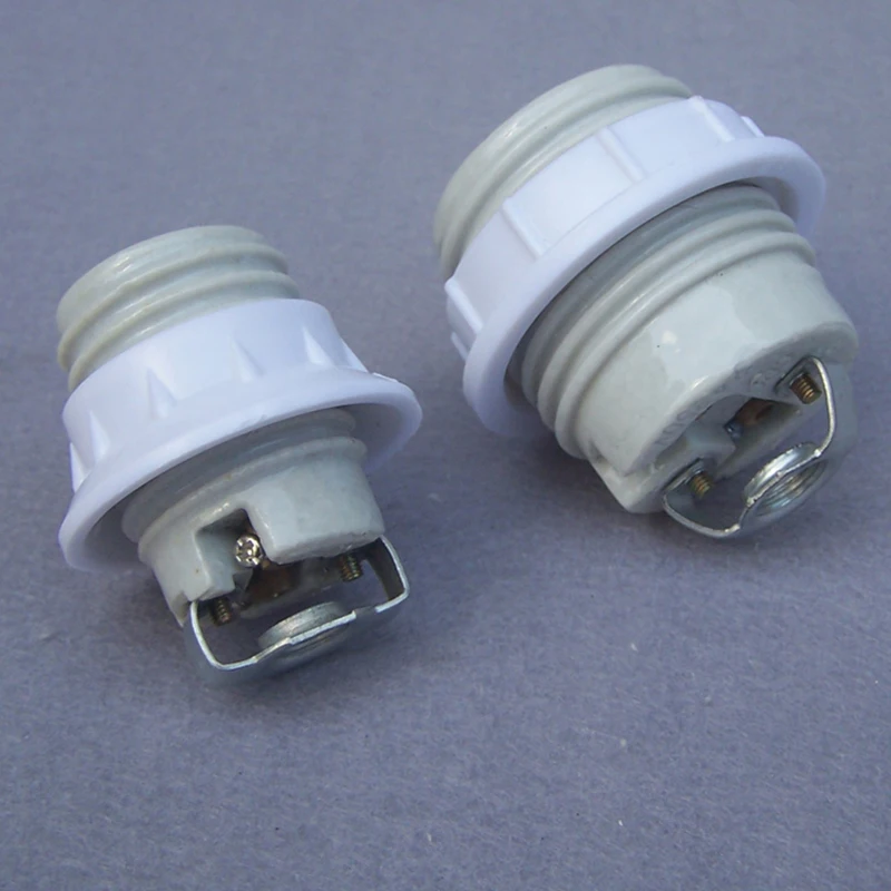 30 шт. E27/E14 высокого качества керамический цоколь держатель и пластиковое кольцо