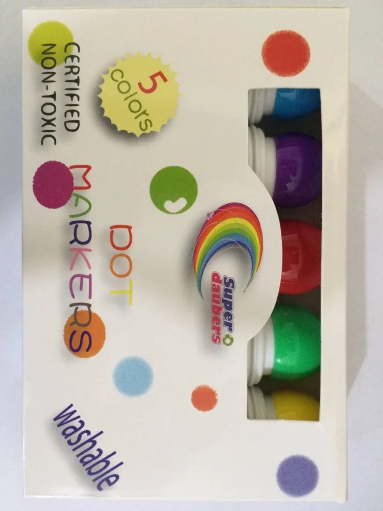 А. Радуга CH2828 пять цветных точечный Маркер комплект: 18 мм губка диаметр