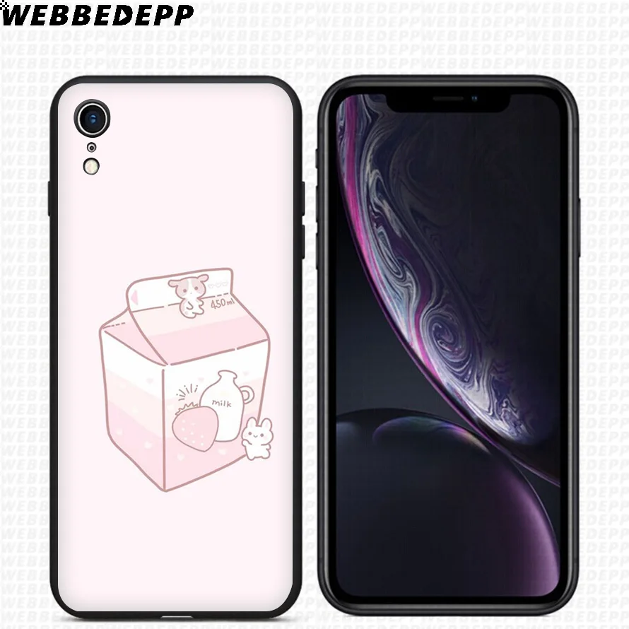 WEBBEDEPP молочный милый розовый мягкий силиконовый чехол для iPhone 11 Pro Xr Xs Max X или 10 8 7 6
