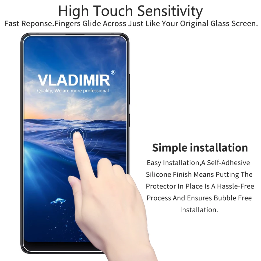 Vladimir 9H 2.5D Not Full Cover Tempered Glass for Xiaomi Mi Mix 2s Screen Protector 2S Protective Film | Мобильные телефоны и