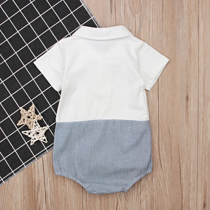 Комбинезон с коротким рукавом для новорожденных мальчиков на 1-й день рождения |