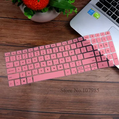 Pink 15 15,6 дюймов кремниевый ноутбук Защитная пленка для ноутбука Dell Inspiron 15 5584 5586 клавиатура обложка записной книжки i5584-7063SLV 7590 7591 - Цвет: Pink