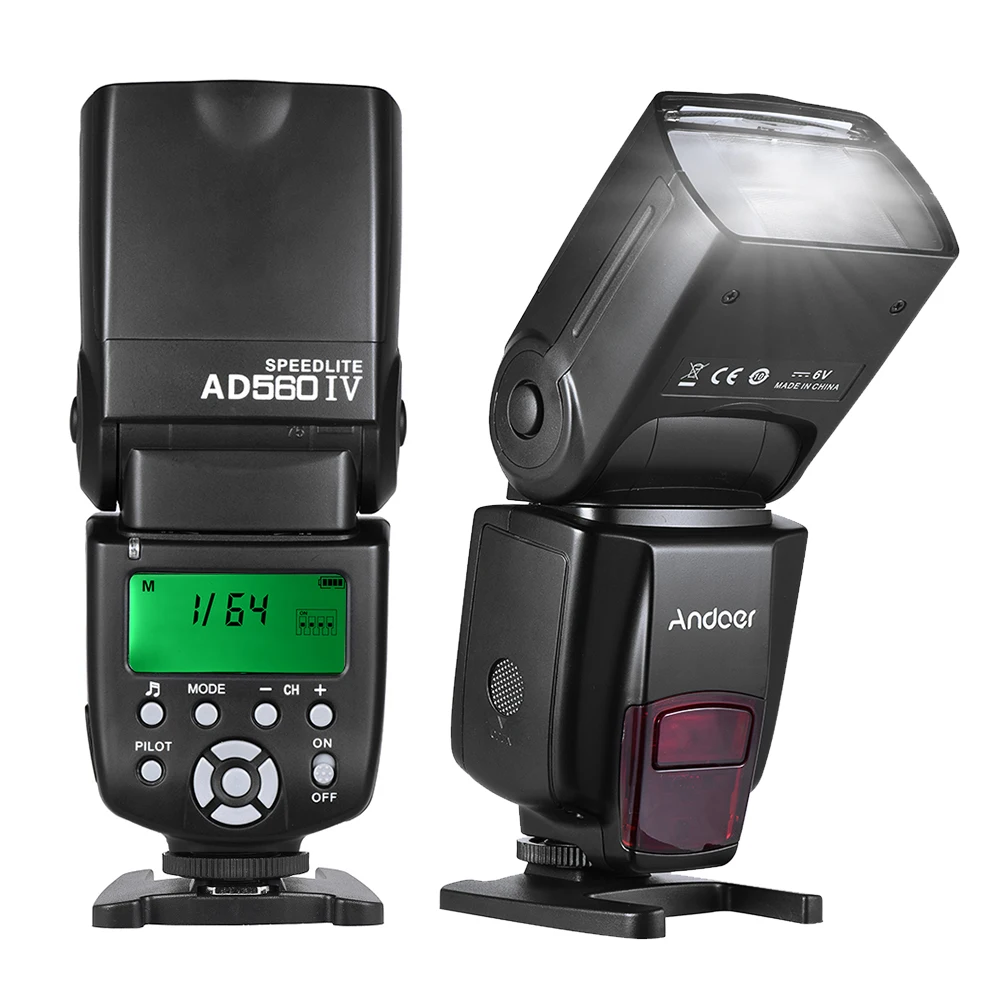 Беспроводная вспышка Andoer AD560 2 4G для Canon Nikon Olympus Pentax Sony A7 II A7S A7R II|Фотовспышки| |