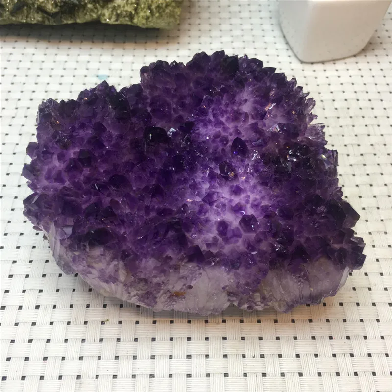 

Amazing 900-1000g amethyst phantom crystal cluster amethyst flower reiki healing crystals for home&party&wedding decoration