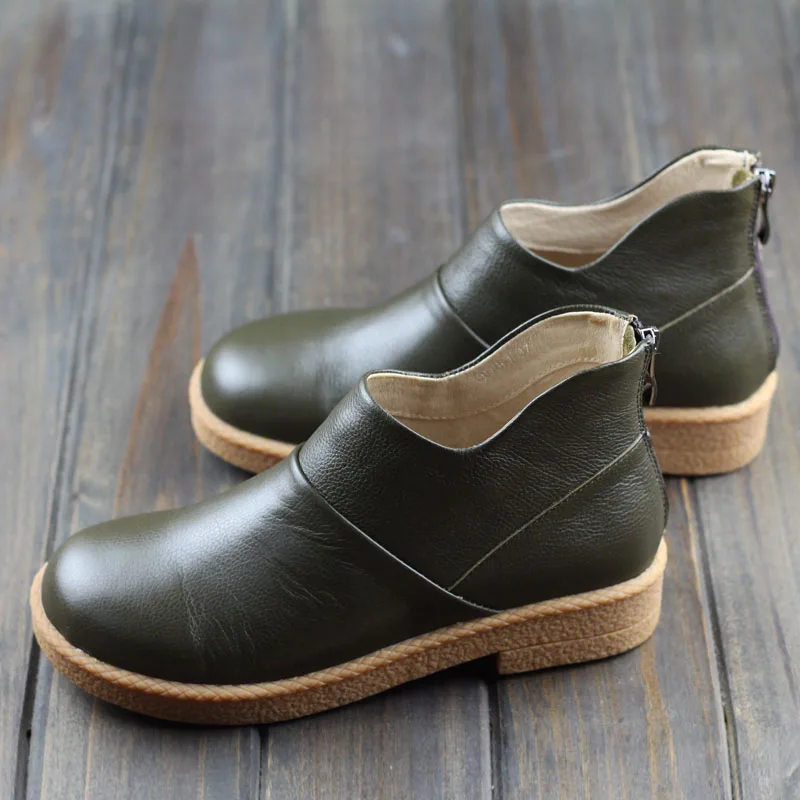 Careaymade/хит продаж Новинка кожный слой головы ручной работы короткие ботинки на