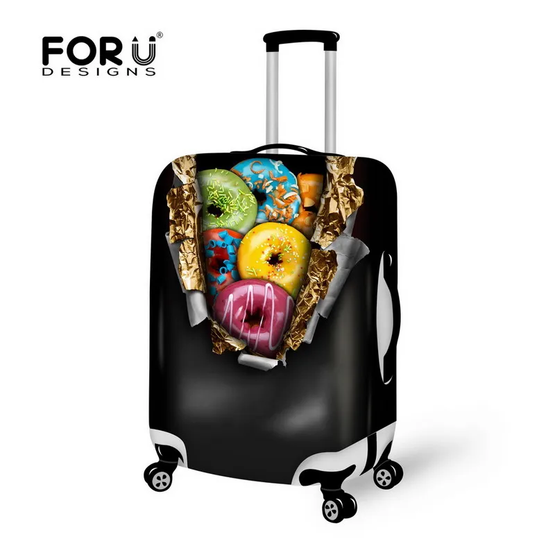 FORUDESIGNS, креативный дизайн, 3d принт, чехол для чемодана, багаж, защитный чехол на молнии, подходит для 18-30 дюймов